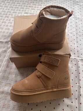 Ugg Neumel Platform Thick-Soled Velcro Snow Boots